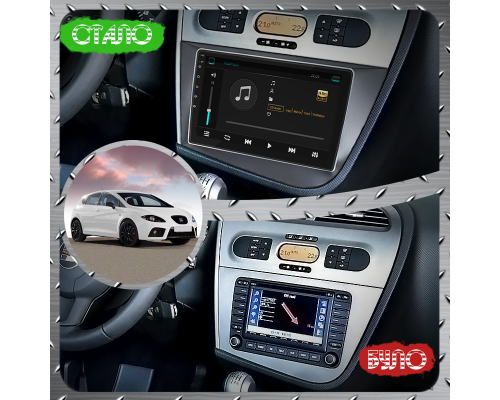 Штатная магнитола Lesko для SEAT Leon II 2005-2009 экран 9" 2/32Gb Wi-Fi GPS Base