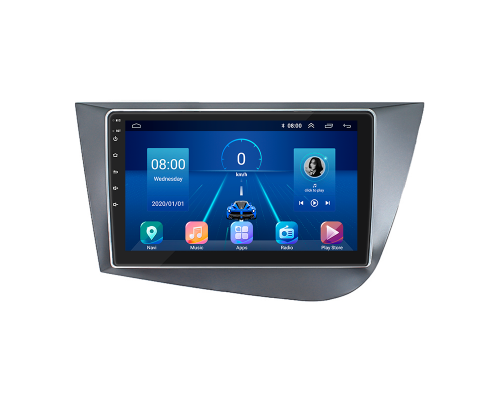 Штатная магнитола Lesko для SEAT Leon II 2005-2009 экран 9" 4/64Gb 4G Wi-Fi GPS Top