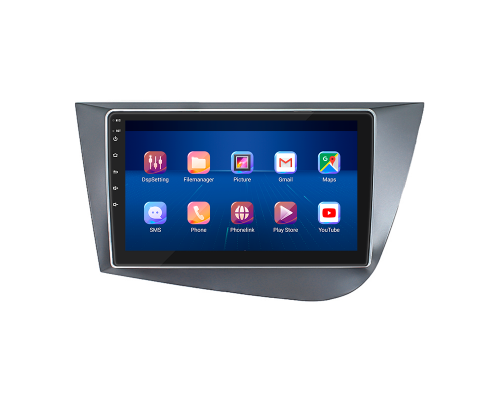 Штатная магнитола Lesko для SEAT Leon II 2005-2009 экран 9" 4/64Gb 4G Wi-Fi GPS Top