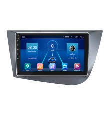 Штатная магнитола Lesko для SEAT Leon II Рестайлинг 2009-2012 экран 9" 6/128Gb 4G Wi-Fi GPS Top