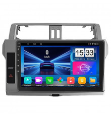 Штатная магнитола Lesko для Toyota Land Cruiser Prado 150 Series Рестайлинг 1 2013-2017 экран 10" 2/32Gb CarPlay 4G Wi-Fi GPS Prime