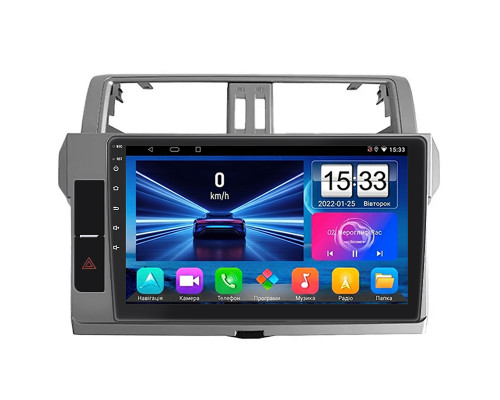 Штатная магнитола Lesko для Toyota Land Cruiser Prado 150 Series Рестайлинг 1 2013-2017 экран 10" 2/32Gb CarPlay 4G Wi-Fi GPS Prime
