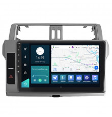 Штатная магнитола Lesko для Toyota Land Cruiser Prado 150 Series Рестайлинг 1 2013-2017 экран 10" 6/128Gb 4G Wi-Fi GPS Top
