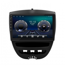 Штатная магнитола Lesko для Citroen C1 I Рестайлинг 2 2012-2014 экран 10" 4/64Gb 4G Wi-Fi GPS Top