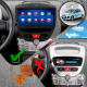 Штатная магнитола Lesko для Citroen C1 I Рестайлинг 2 2012-2014 экран 10" 6/128Gb 4G Wi-Fi GPS Top
