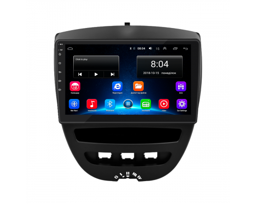 Штатная магнитола Lesko для Citroen C1 I Рестайлинг 2008-2012 экран 10" 2/32Gb Wi-Fi GPS Base
