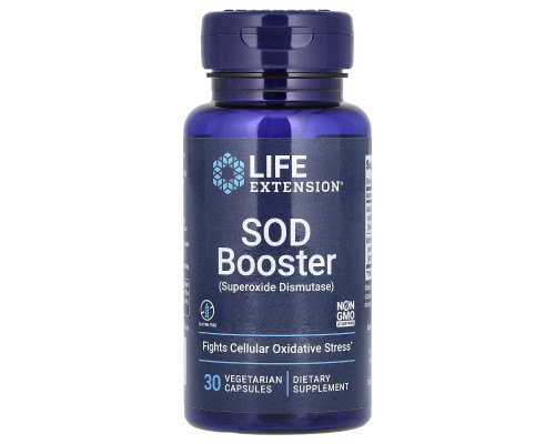 Супероксиддисмутаза, SOD Booster, Life Extension, 30 вегетаріанських капсул