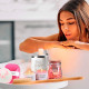 Подарочный набор Spa Gift Basket Set 01 8 предметов термостакан мыло бомбочка соль для ванны ароматическая свеча открытка резинка браслет Pink