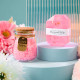 Подарочный набор Spa Gift Basket Set 01 8 предметов термостакан мыло бомбочка соль для ванны ароматическая свеча открытка резинка браслет Pink