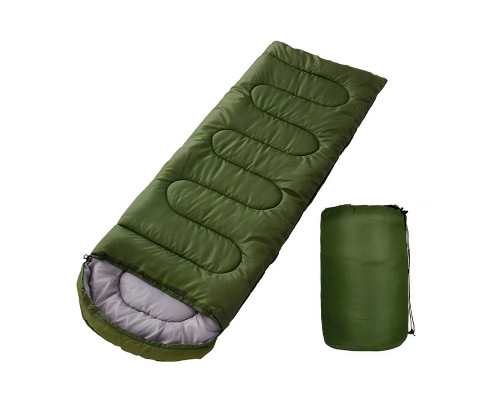 Спальный мешок для туризма 0021 210*75 см Green  2,4 кг