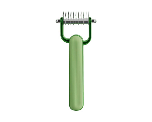 Колтунорез Taotaopets 095530 для удаления подшерстка шерсти для собак и кошек Green