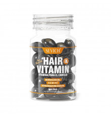 Витаминные капсулы для волос Sevich Hair Vitamin с маслом Кукуи и Алоэ Вера для темных волос и защиты от солнца черные 30шт