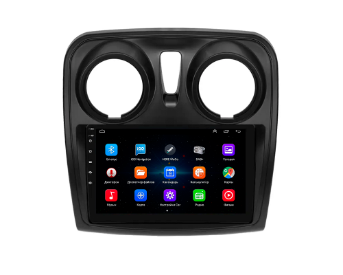 Штатная магнитола Lesko для Dacia Dokker I 2012-2017 экран 9" 1/16Gb Wi-Fi GPS Base