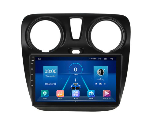 Штатная магнитола Lesko для Renault Sandero II ver 3 2013-2018 экран 9" 4/32Gb 4G Wi-Fi GPS Top