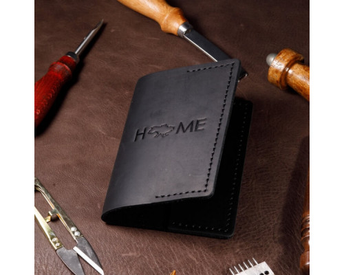 Чоловіча обкладинка на паспорт чорна Home