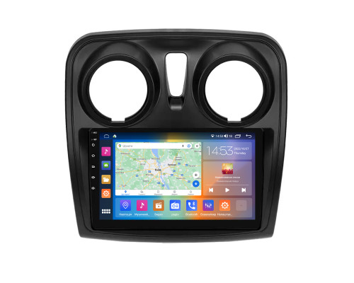 Штатная магнитола Lesko для Dacia Sandero II 2012-2016 экран 9" 2/32Gb CarPlay 4G Wi-Fi GPS Prime