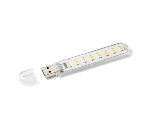 Лампа светодиодная USB H1926-8 LED для повербанка ноутбука Холодный свет