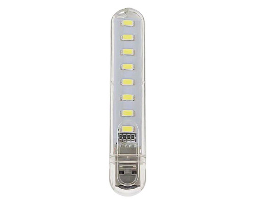 Лампа светодиодная USB H1926-8 LED для повербанка ноутбука Холодный свет