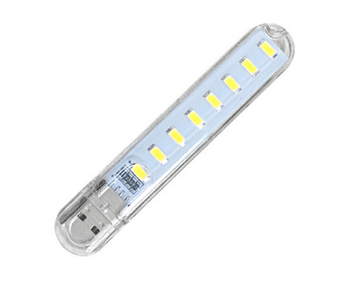 Лампа светодиодная USB H1926-8 LED для повербанка ноутбука Холодный свет