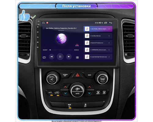 Штатная магнитола Lesko для Dodge Durango III Рестайлинг 2013-2020 экран 9" 2/32Gb Wi-Fi GPS Base