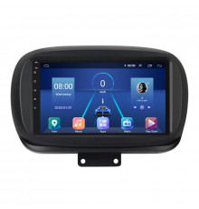 Штатная магнитола Lesko для Fiat 500X I 2014-2018 экран 9" 4/64Gb 4G Wi-Fi GPS Top