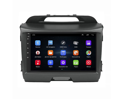 Штатная магнитола Lesko для Kia Sportage III 2010-2014 экран 9" 1/16Gb Wi-Fi GPS Base