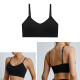 Топ женский в текстуре косичка WX6608# с регулируемыми брителями съемные чашечки Черный L