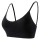 Топ женский в текстуре косичка WX6608# с регулируемыми брителями съемные чашечки Черный S