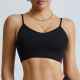 Топ женский в текстуре косичка WX6608# с регулируемыми брителями съемные чашечки Черный S