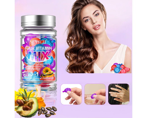 Витаминные капсулы для волос Sevich Hair Vitamin Mix 3 в 1 для восстановления волос 40 шт