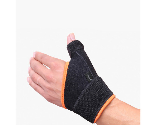 Бандаж ортез на запястье и большой палец AOLIKES A-1670 Left black + orange