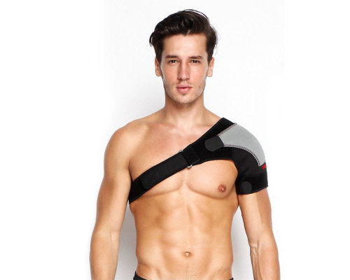 Фиксатор плечевого сустава поддержка для спины AOLIKES A-1697 Left black + gray