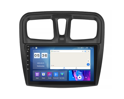 Штатная магнитола Lesko для Dacia Sandero II Рестайлинг ver 3 2016-2020 экран 10" 2/32Gb CarPlay 4G Wi-Fi GPS Prime