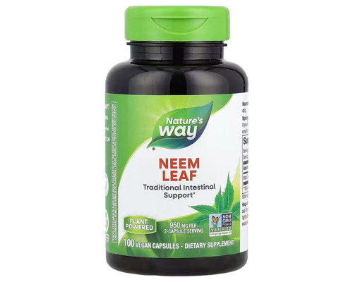 Нім, Neem, Nature's Way, 950 мг, 100 веганських капсул (475 мг в капсулі)