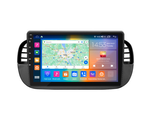 Штатная магнитола Lesko для Fiat 500 II 2007-2015 экран 9" 2/32Gb CarPlay 4G Wi-Fi GPS Prime