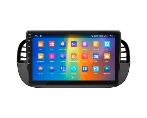 Штатная магнитола Lesko для Fiat 500 II 2007-2015 экран 9" 2/32Gb CarPlay 4G Wi-Fi GPS Prime