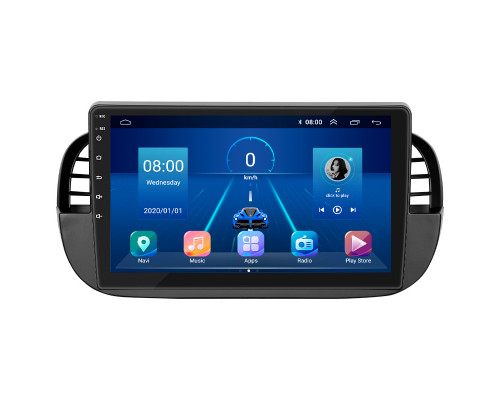 Штатная магнитола Lesko для Fiat 500 II 2007-2015 экран 9" 6/128Gb 4G Wi-Fi GPS Top