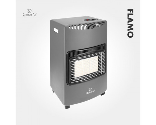 Портативний газовий обігрівач FLAMO 3 режими потужності (1400 Вт, 2750 Вт, 4100 Вт) + шланг + редуктор, Польща