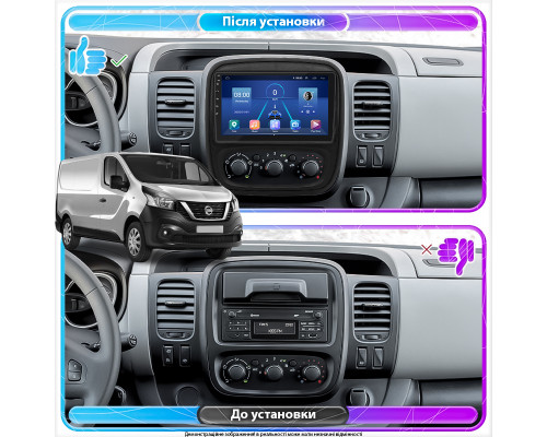 Штатная магнитола Lesko для Nissan NV300  2016-н.в. экран 9" 2/32Gb 4G Wi-Fi GPS Top