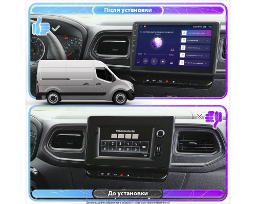 Штатная магнитола Lesko для Nissan NV400  2020-н.в экран 10" 4/64Gb CarPlay 4G Wi-Fi GPS Prime