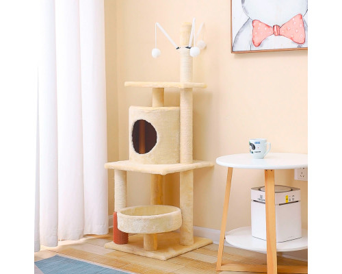 Когтеточка Taotaopets Y0006 лежак с игрушками для кота 115 см