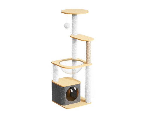 Когтеточка игровой центр Taotaopets Y0044-А лежак с игрушками для кота 40*40*115 см