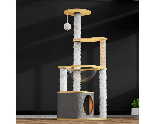 Когтеточка игровой центр Taotaopets Y0044-А лежак с игрушками для кота 40*40*115 см