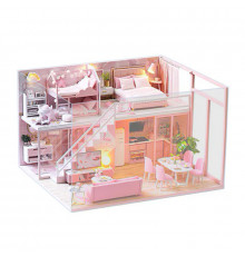 Кукольный дом конструктор DIY Cute Room L-027-BC Pink house