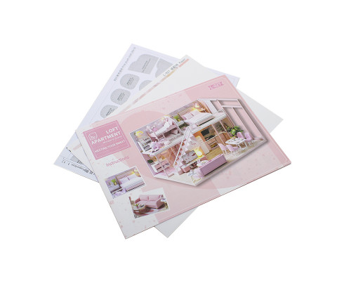 Кукольный дом конструктор DIY Cute Room L-027-BC Pink house