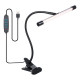 Настольная LED лампа M006-1 с прищепкой переносная светодиодная гибкая USB Black