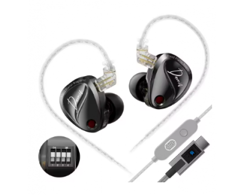 Навушники KZ Duonic Bass Improved EQ Type-C з мікрофоном black