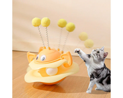 Игрушка Taotaopets 014435 для кота интелектуальная Неваляшка Yellow