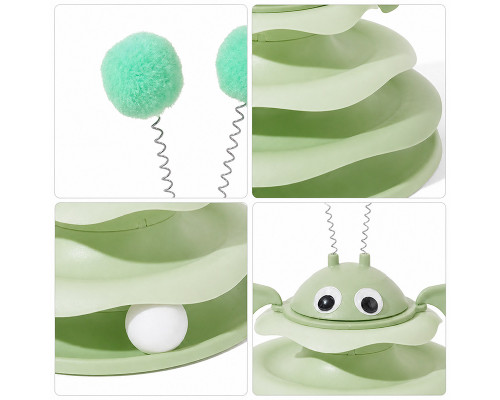 Игрушка Taotaopets 079906 для кота интелектуальная 3-х уровневая Башня Green