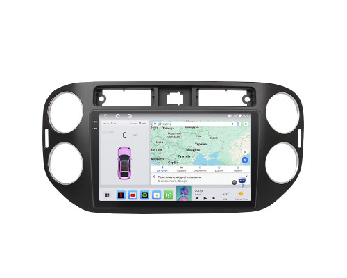 Штатная магнитола Lesko для Volkswagen Golf Plus I 2005-2009 экран 9" 4/64 QLED CarPlay 4G Wi-Fi GPS 360 Prime